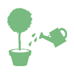 植物に水をやるイラスト