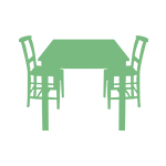 机と椅子のイラスト